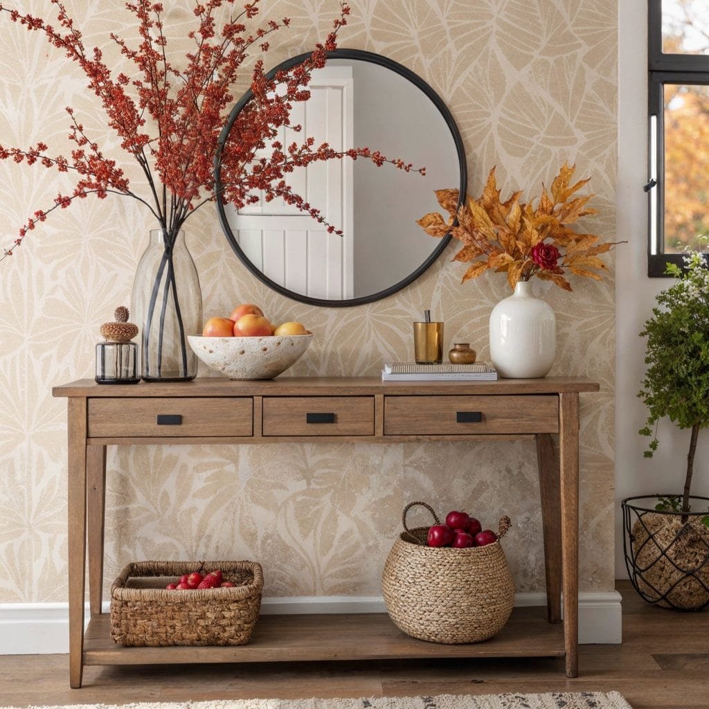 Idées de décoration de Thanksgiving pour une entrée par Decorilla