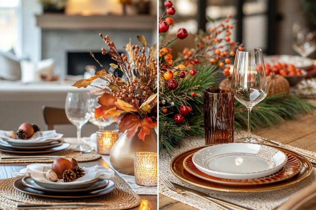 Idées de réglage de table de Thanksgiving et de décoration par Decorrilla