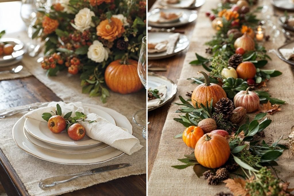 Idées de réglage de table de Thanksgiving et de pièce maîtresse de Decorilla