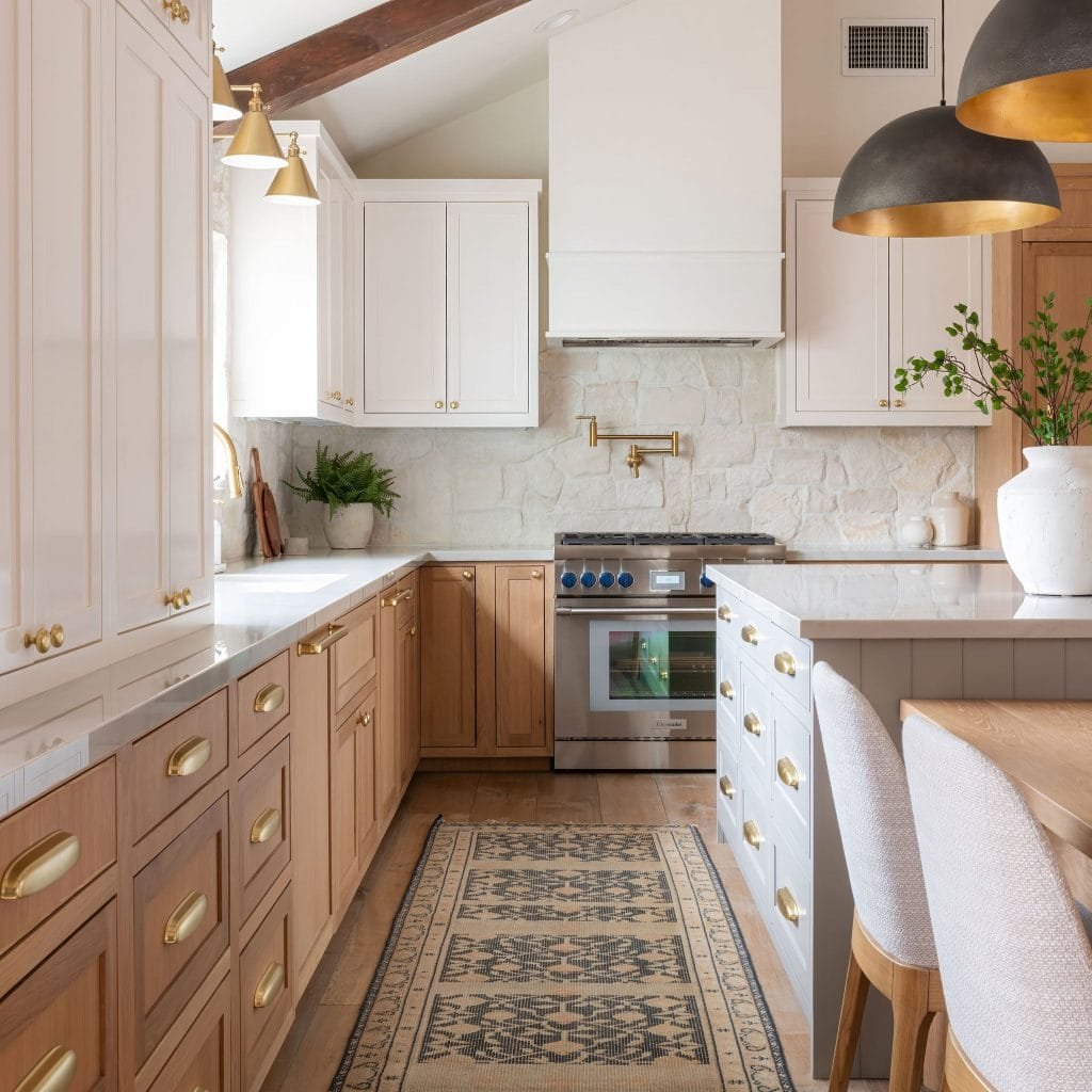Wood accents and kitchen trends 2026 in an interior by Decorilla designer, Laura R.