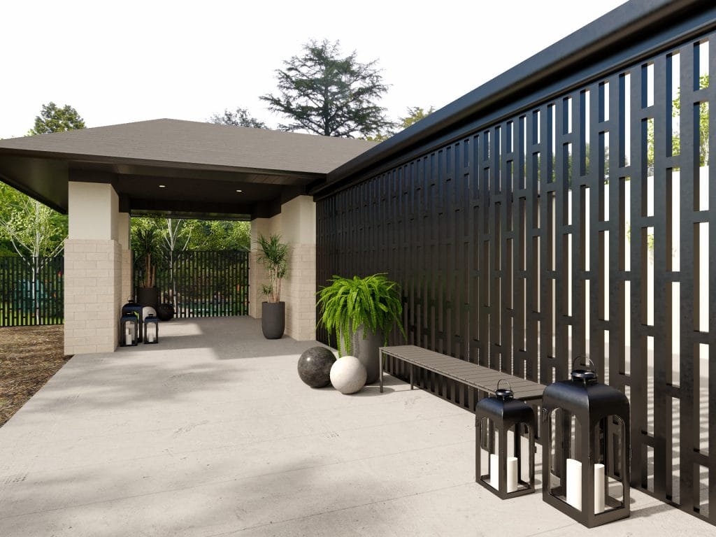 Exterior entrance by Decorilla