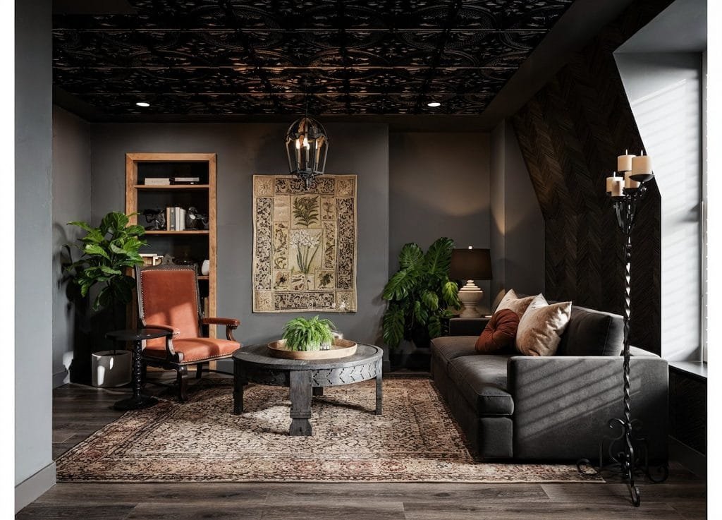 Dark guest room of academia by Decorilla desginer, Ibrahim H.
