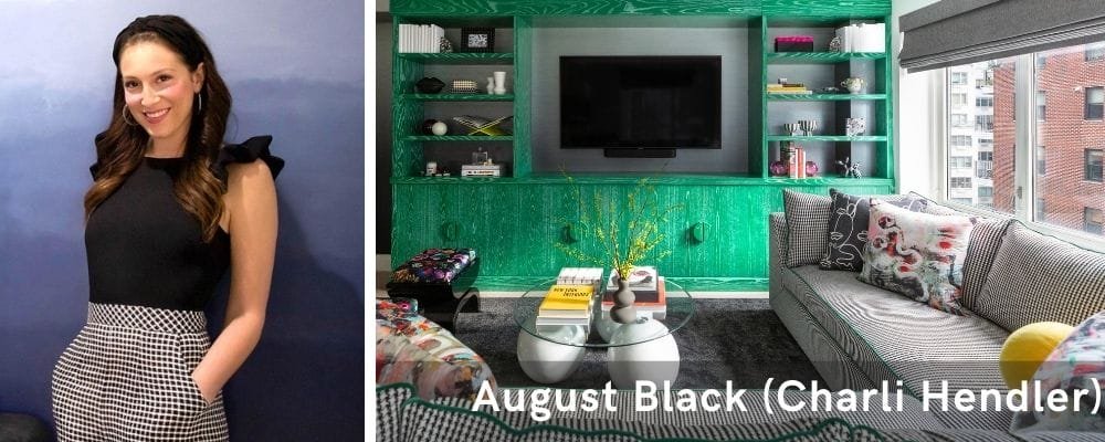 Top New York interior designers, Charli Hendler of August Black