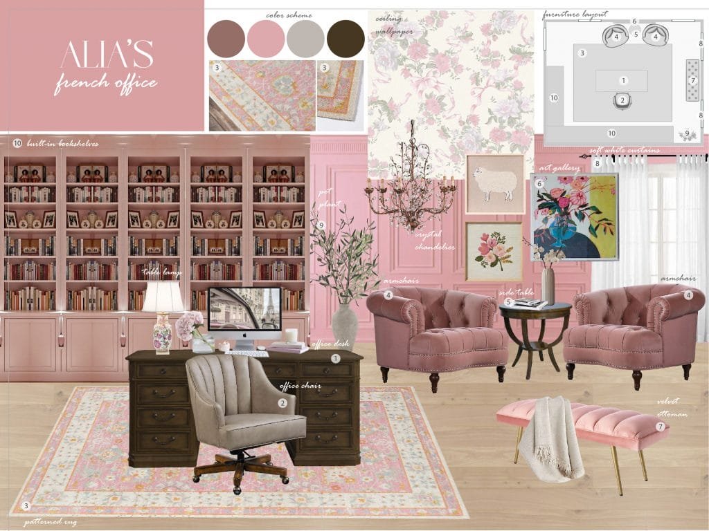 Proposta preliminare della designer di Decorilla, Sharné L.