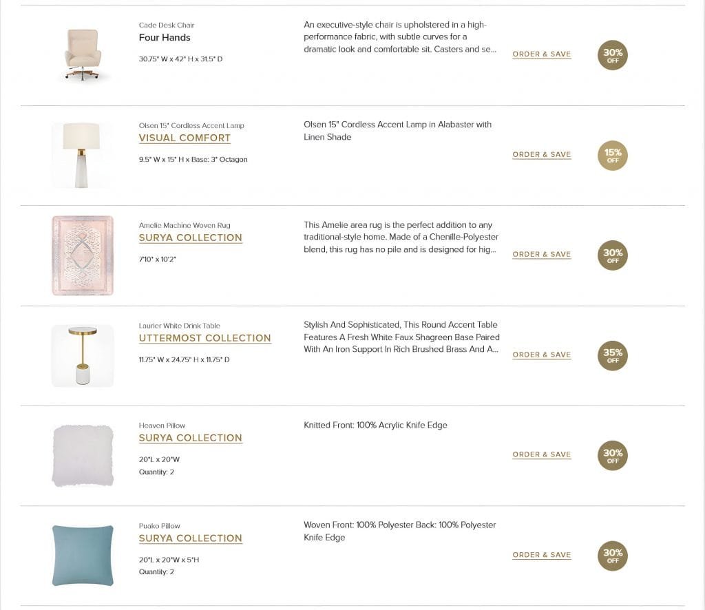 Lista della spesa di Decorilla