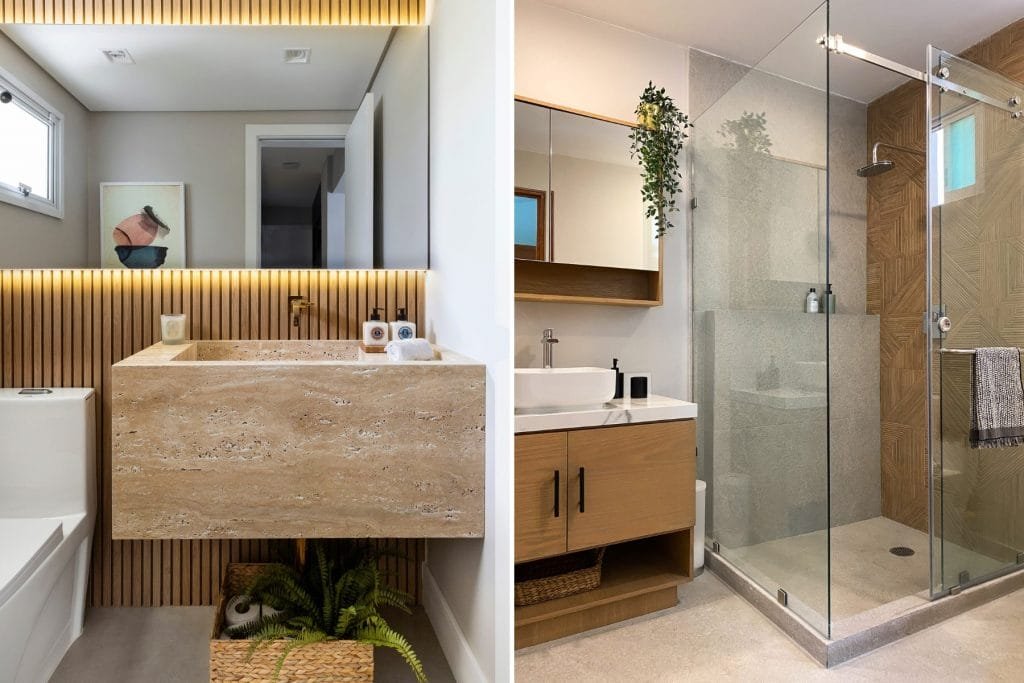High-end modern bathroom renovations by Decorilla designers Karla A. and Elena F.