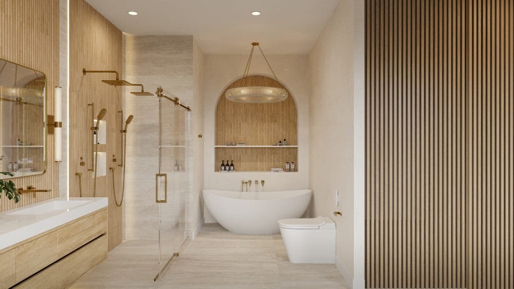 High-end bathroom renovation by Decorilla