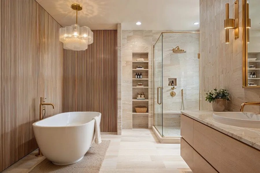 Neutral Luxury Bathroom Renovation by Decorilla