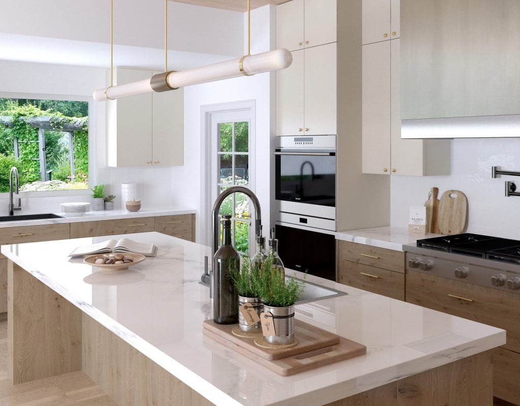 Bold yet real elements in a modern kitchen by Decorilla designer, Vasly M.—Can AI replace interior designers