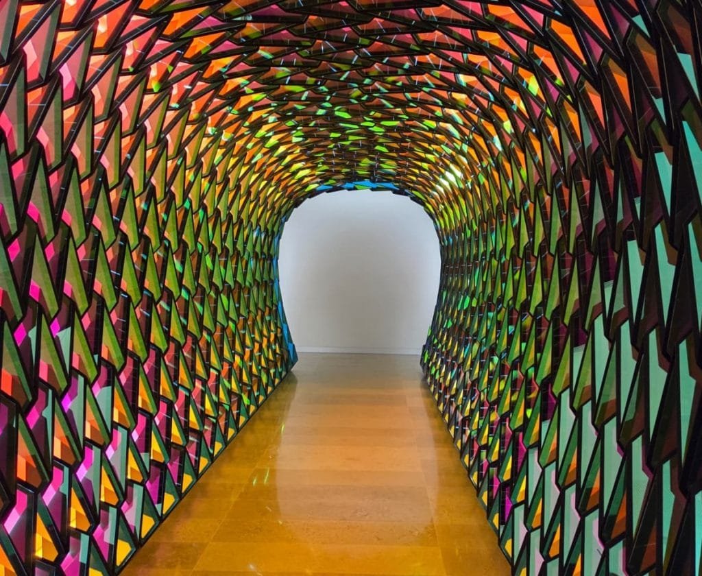 Artist: Olafur Eliasson Installation: Tunnel for the passage of time exhibited at the Hortensia Herrero Art Center