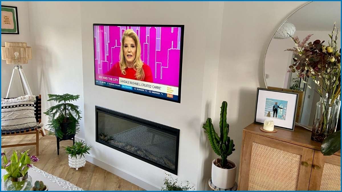 Traditional designs use warm materials and blend the TV with shelving and classic decor.