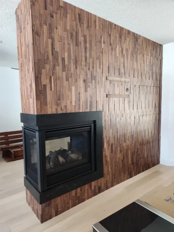 3D wooden wall panels for daring texture
