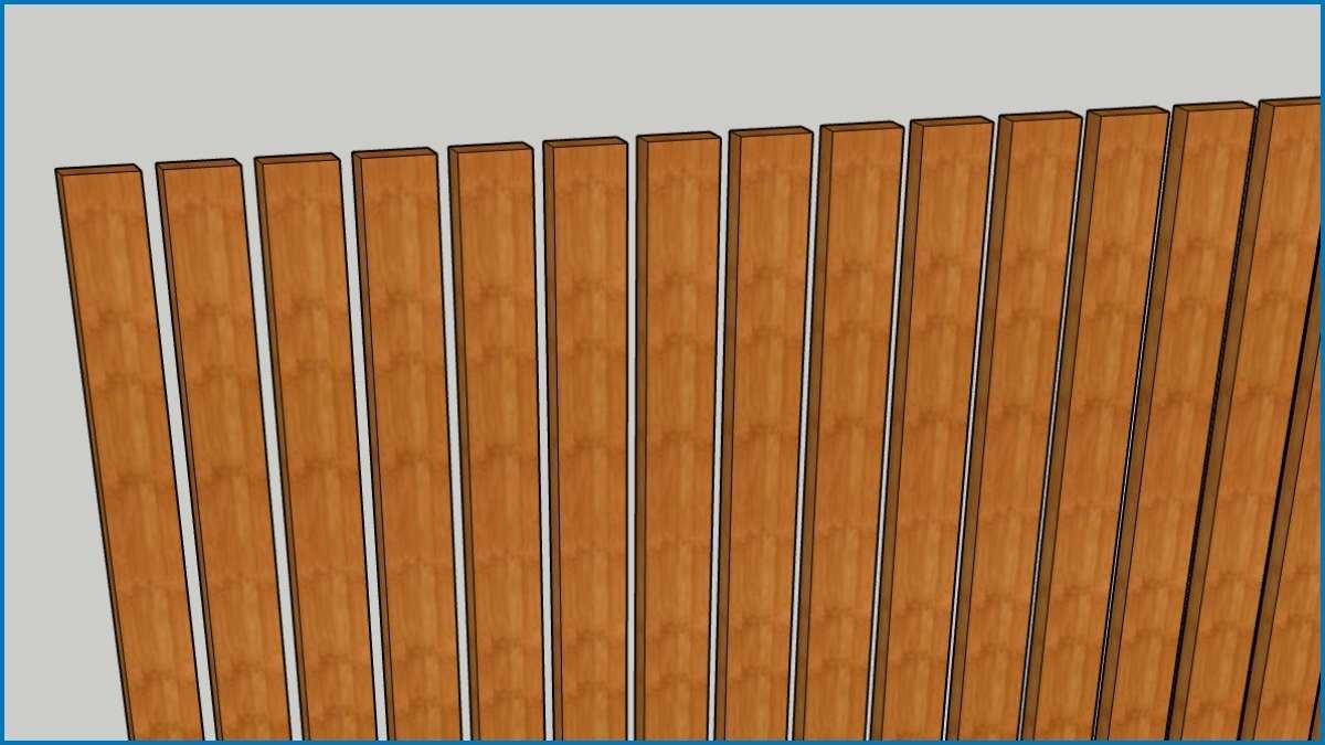 Diagram of a Parallelogram slat profile.