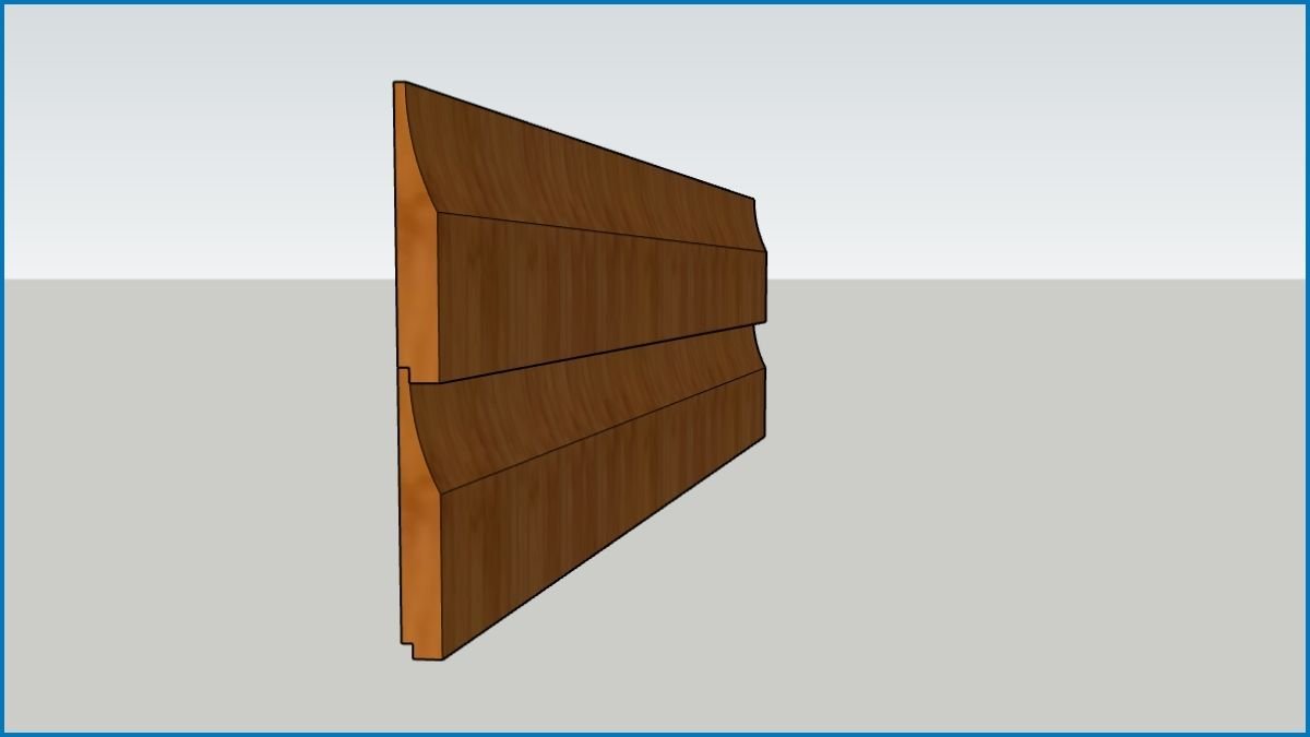 Diagram of a Shiplap cladding profile.