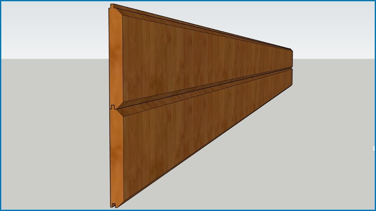 Diagram of a standard Tongue and Groove cladding profile.