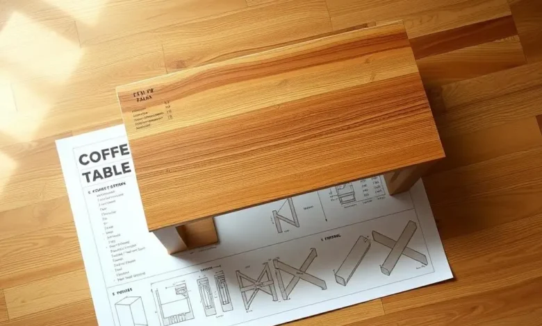 DIY Coffee Table 5-Step Woodworking Plan & Dimensions