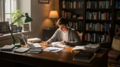 10 interior design ideas of the study room for 2026 Are you tired of studying in a dull, uninspiring space? Can a well-designed study room really boost your productivity and academic performance? Creating a productive and stylish study space is crucial for achieving academic success. In 2026, it's all about incorporating innovative and functional study room decor inspiration that fosters a conducive learning environment. Discover 10 inspiring interior design ideas to transform your study room into a haven of productivity and style. These expert-curated tips will help you create a space that is both functional and aesthetically pleasing. Key Takeaways Boost productivity with a well-designed study room Incorporate innovative and functional decor Create a conducive learning environment Transform your study room into a haven of style Expert-curated tips for a functional and aesthetically pleasing space The Evolution of Study Room Design in the Digital Age Since 2020, study room design has undergone a significant transformation due to the rise of remote work and virtual learning. The work-from-home concept, boosted significantly post-pandemic, has not only changed how we work but also how we study, with terms like "college from home" and "school from home" becoming increasingly common. How Work and Study Spaces Have Transformed Since 2020 The shift towards remote work and study has led to a reevaluation of home spaces. Home offices and study areas are being redesigned to accommodate the new demands of productivity and comfort. Key Shifts in Home Office Requirements With the increase in remote work, there's been a notable shift towards creating spaces that are both functional and comfortable. This includes incorporating elements like ergonomic furniture and noise reduction strategies. The Impact of Remote Work on Design Priorities Remote work has prioritized the need for flexible and adaptable spaces that can accommodate different work styles and tasks. This has led to a rise in multifunctional furniture and innovative storage solutions. Emerging Trends Shaping the Future of Home Study Spaces As we look towards 2026, several design trends are emerging that will shape the future of home study spaces. These include a focus on sustainability and technology integration. Forecasted Design Movements for 2026 Forecasts indicate that biophilic design, which incorporates natural elements into the workspace, will become increasingly popular. Additionally, smart home technology will play a significant role in enhancing productivity and comfort in home study spaces. Smart Integration: Technology-Embedded Study Spaces Smart integration is transforming study spaces into hubs of innovation and productivity. This integration involves various technologies that enhance the functionality and efficiency of study environments. Wireless Charging Surfaces and Hidden Tech Solutions The advent of wireless charging surfaces has eliminated the clutter of cables, creating a cleaner and more organized workspace. Hidden tech solutions, such as concealed outlets and retractable charging stations, further contribute to a minimalist aesthetic while maintaining functionality. Comparing Integrated vs. External Charging Systems Integrated charging systems offer a seamless and clutter-free experience, while external charging systems provide flexibility and ease of replacement. Here's a comparison: FeatureIntegratedExternalClutterMinimalModerateFlexibilityLimitedHigh Voice-Activated Controls and Smart Lighting Systems Voice-activated controls and smart lighting systems are revolutionizing the way we interact with our study environments. These technologies allow for effortless control over lighting, temperature, and entertainment systems, enhancing productivity and comfort. Leading Smart Home Ecosystems for Study Environments Amazon Alexa Google Home Apple HomeKit Digital Wall Displays and Interactive Surfaces Digital wall displays and interactive surfaces are becoming increasingly popular in study spaces. They offer a dynamic way to present information, collaborate, and engage with content. Touchscreen Desks vs. Projection Technologies Touchscreen desks provide direct interaction with digital content, while projection technologies offer a larger, more flexible display area. Both have their advantages, depending on the specific needs of the user. Biophilic Design: Bringing Nature Into Your Study Biophilic design is revolutionizing the way we think about study spaces by bringing the outdoors in. This approach to interior design focuses on incorporating elements of nature to enhance wellbeing and productivity. Living Walls and Sustainable Plant Arrangements Living walls, also known as green walls, are a striking feature of biophilic design. They not only purify the air but also create a calming atmosphere. When it comes to sustainable plant arrangements, there are several options to consider. Low-Maintenance vs. Statement Botanical Features For those new to biophilic design, starting with low-maintenance plants like succulents or air plants can be a great introduction. For a bolder statement, consider incorporating more elaborate botanical features that can become a focal point in your study room. Natural Materials and Textures for Focus and Wellbeing The use of natural materials and textures is another key aspect of biophilic design. Materials such as wood, stone, and organic textiles can add warmth and depth to your study space. Wood, Stone, and Organic Textiles: Comparing Options Wood: Adds warmth and can be used for furniture or accent walls. Stone: Provides a natural, earthy feel and can be used for decorative features or flooring. Organic Textiles: Such as wool or linen, can be used for upholstery or rugs, adding texture and comfort. Water Features and Natural Sound Integration The sound of water can be incredibly soothing, making it a popular choice for study rooms. Consider incorporating a small fountain or a water feature that also serves as a visual element. Ambient Nature Soundscapes for Concentration In addition to visual elements, ambient nature soundscapes can further enhance the biophilic experience. These soundscapes can help mask distracting noises and improve concentration. By incorporating these biophilic design elements, you can create a study room that is not only aesthetically pleasing but also conducive to productivity and wellbeing. Whether you're looking for study room makeover ideas or exploring the latest study room furniture trends, biophilic design offers a wealth of inspiration for creating a space that truly feels like your own. Multifunctional Furniture for Adaptive Spaces In today's dynamic home environments, multifunctional furniture plays a crucial role in optimizing study spaces. As we continue to juggle various tasks and activities within these areas, the need for adaptable and efficient furniture solutions becomes increasingly important. Transformable Desks and Storage Solutions Transformable desks are revolutionizing the way we work and study from home. These innovative pieces can change shape or function to suit different tasks, from writing and reading to computer work and meetings. Mechanical vs. Smart-Transforming Furniture: While mechanical transforming furniture relies on manual adjustments, smart-transforming furniture incorporates technology to automate changes, offering enhanced convenience and flexibility. Modular Components for Changing Needs Modular furniture components allow users to reconfigure their study spaces easily. This adaptability is particularly valuable in environments where needs and tasks frequently change. Customizable Systems for Different Work Modes Customizable modular systems enable users to tailor their study spaces to specific work modes, whether it's focused individual work, collaborative projects, or relaxation. Space-Saving Innovations for Compact Areas In compact study areas, space-saving furniture is essential. Innovations such as wall-mounted desks and foldable storage solutions help maximize available space without compromising functionality. Wall-Mounted vs. Foldable Design Solutions Both wall-mounted and foldable designs offer effective ways to save space. Wall-mounted solutions keep floors clear, while foldable designs provide flexibility by allowing furniture to be easily stowed away when not in use. To illustrate the benefits of multifunctional furniture, consider the following comparison of different desk solutions: Desk TypeSpace EfficiencyAdaptabilityTechnology IntegrationTraditional DeskLowLimitedBasicTransformable DeskHighHighVariableWall-Mounted DeskVery HighModerateBasic When organizing your study space, incorporating multifunctional furniture can significantly enhance productivity and comfort. By choosing the right pieces, you can create a creative study room layout that meets your evolving needs. Acoustic Optimization: Creating the Perfect Sound Environment The right acoustic setup can transform your study room into a haven of concentration. Acoustic optimization is crucial for creating a space that fosters productivity and minimizes distractions. Sound-Absorbing Materials and Installations Effective sound-absorbing materials are essential for reducing echo and ambient noise in your study room. Some popular options include: Acoustic panels Sound-absorbing curtains Specialized furniture designed to absorb sound Comparing Acoustic Panels, Curtains, and Furniture When choosing sound-absorbing solutions, it's essential to consider their effectiveness, aesthetics, and cost. Here's a comparison: SolutionEffectivenessAesthetic AppealCostAcoustic PanelsHighVariableModerate to HighSound-Absorbing CurtainsModerateHighModerateSound-Absorbing FurnitureModerateHighModerate to High Zoning Techniques for Noise Management Zoning your study room can help manage noise levels effectively. This involves creating separate areas for different activities. Physical barriers, such as room dividers, and digital sound barriers, like noise-cancellation headphones, can be used to create these zones. Physical vs. Digital Sound Barriers Both physical and digital sound barriers have their advantages. Physical barriers can block sound and create visual separation, while digital barriers can enhance focus without altering the physical space. Audio Enhancement for Productivity and Focus Enhancing audio in your study room can significantly boost productivity. Consider incorporating ambient sound systems that play calming background noises or noise-cancellation technology to block distracting sounds. By implementing these acoustic optimization strategies, you can create a study room environment that is conducive to productivity and focus, ultimately enhancing your study experience. Innovative Interior Design Ideas of the Study Room for Maximum Productivity Maximizing productivity in study rooms requires a thoughtful approach to interior design, incorporating elements that enhance focus and wellbeing. A well-designed study space can significantly impact an individual's ability to concentrate and be productive. Color Psychology in Work Environments The choice of colors in a study room can greatly influence the ambiance and the occupant's mood and focus. Different colors can stimulate different responses, making it crucial to select a palette that promotes productivity. 2026 Color Trends for Concentration and Creativity The latest trends in color schemes for study rooms include a mix of calming and stimulating hues. Shades of blue and green are known for their calming effects, while accents of orange and yellow can boost creativity. ColorEffect on ProductivityBest UseBlueCalming, improves focusMain wallsGreenReduces eye fatigueAccent walls or furnitureOrange/YellowStimulates creativityDecorative accents Lighting Strategies for Different Tasks and Times Lighting is a critical element in study room design, affecting both the ambiance and the functionality of the space. Different tasks require different lighting strategies. Circadian Lighting vs. Task-Specific Illumination Circadian lighting adjusts to the natural daylight cycle, supporting the body's natural rhythms. Task-specific illumination, on the other hand, is designed to meet the specific needs of the task at hand, such as reading or computer work. Ergonomic Arrangements for Physical Wellbeing Ergonomic design is crucial for maintaining physical wellbeing during long study sessions. Comfortable seating and appropriately sized desks can prevent strain and discomfort. Next-Generation Seating and Desk Configurations The latest ergonomic seating and desk configurations prioritize comfort and flexibility. Adjustable desks and chairs with lumbar support are becoming increasingly popular. By incorporating these innovative design ideas, study rooms can be transformed into highly productive spaces that support both mental and physical wellbeing. Personalized Spaces: Customization and Adaptability A well-designed study space that reflects individual needs can boost focus and efficiency. Personalization is crucial in creating an environment that fosters productivity and comfort. Movable Partition Systems and Flexible Layouts Movable partition systems offer a versatile solution for creating adaptable study spaces. These systems allow for easy reconfiguration to suit different study needs or group sizes. Comparing Fixed vs. Dynamic Space Division Fixed partitions can make a space feel rigid and unadaptable, while dynamic space division using movable partitions provides the flexibility to change the layout as needed. This adaptability is particularly beneficial in shared study spaces or homes with multiple users. Benefits of Movable Partition Systems: Flexibility in layout design Easy adaptation for different group sizes Enhanced functionality for various activities Personal Expression Through Decor and Accessories Personal expression through decor and accessories can make a study space feel more inviting and conducive to concentration. Incorporating personal touches like motivational quotes, artwork, or plants can significantly enhance the ambiance. Digital Personalization vs. Physical Artifacts While digital personalization offers convenience and ease of change, physical artifacts provide a tangible and often more meaningful way to personalize a space. A balanced approach that combines both can create a rich and inspiring environment. Personalization MethodBenefitsDigital PersonalizationEasy to update, customizablePhysical ArtifactsTangible, meaningful, unique Adaptive Elements for Different Users and Activities Adaptive elements are crucial for study spaces that cater to different users or activities. Adjustable furniture, modular components, and multi-functional areas can significantly enhance the usability of the space. Multi-User Study Spaces: Shared vs. Individual Zones Creating a balance between shared and individual zones is essential in multi-user study spaces. This can be achieved through the strategic use of movable partitions and flexible furniture arrangements. Tips for Creating Adaptive Study Spaces: Assess the needs of all potential users Incorporate flexible and modular furniture Use movable partitions to create adaptable zones Sustainable and Eco-Conscious Study Room Design The shift towards sustainable living has led to a significant increase in eco-conscious study room designs that prioritize both productivity and the planet. As we continue to navigate the challenges of environmental sustainability, incorporating green design principles into our living and working spaces has become more crucial than ever. Recycled and Upcycled Materials in Modern Design One of the key strategies in creating an eco-friendly study room is the use of recycled and upcycled materials. This approach not only reduces waste but also adds a unique character to the space. Comparing Traditional vs. Innovative Eco-Materials MaterialTraditional UseInnovative Eco-UseReclaimed WoodFurniture makingWall paneling, flooringRecycled GlassCountertopsDecorative accents, lighting fixturesBambooFlooringFurniture, wall coverings Energy-Efficient Solutions for Responsible Spaces Energy efficiency is a critical component of sustainable design. By incorporating smart energy management systems, homeowners can significantly reduce their energy consumption. Smart Energy Management Systems for 2026 Smart energy management systems are becoming increasingly sophisticated, allowing for real-time monitoring and control of energy usage. This technology can be integrated into study room design to optimize lighting, heating, and cooling. https://www.youtube.com/watch?v=9v72Cnz37Rw Circular Design Principles for Longevity Circular design principles focus on creating spaces that are restorative and regenerative by design. This approach encourages the reuse and recycling of materials, reducing the overall environmental footprint. Modular vs. Permanent Sustainable Installations When it comes to sustainable installations, modular designs offer the advantage of flexibility and adaptability, allowing homeowners to easily modify or expand their study room as needed. By embracing sustainable and eco-conscious design principles, individuals can create study rooms that are not only productive and comfortable but also environmentally responsible. This holistic approach to design supports both personal wellbeing and the health of the planet. Virtual Reality and Augmented Spaces Modern study room design is embracing virtual and augmented realities to create more interactive and engaging environments. This shift is transforming the way we study and work, offering new possibilities for productivity and creativity. VR Integration for Expanded Virtual Workspaces The integration of VR technology allows for the creation of immersive virtual workspaces that can enhance focus and productivity. For instance, VR can be used to create virtual whiteboards or collaborative environments. Enhanced collaboration through virtual environments Improved focus through immersive experiences Comparing Immersive Work Environments Immersive work environments can be tailored to individual needs, offering a range of benefits. A comparison of different VR setups reveals varying levels of immersion and interaction. Projection Mapping and Immersive Environments Projection mapping technology can transform any surface into a dynamic display, creating immersive environments that stimulate creativity. Key benefits include: Dynamic visual transformations Enhanced engagement through interactive displays Static vs. Dynamic Visual Transformations The choice between static and dynamic visual transformations depends on the specific needs of the user. Dynamic transformations can offer more engaging experiences. Digital-Physical Hybrid Solutions Digital-physical hybrid solutions combine the benefits of both worlds, offering flexible and adaptable study environments. Mixed Reality Tools for Enhanced Productivity Mixed reality tools can enhance productivity by providing interactive and immersive experiences that blend digital and physical elements. Conclusion: Creating Your Future-Ready Study Space As we've explored throughout this article, designing a study room that is both functional and inspiring requires careful consideration of various elements, from smart integration and biophilic design to multifunctional furniture and acoustic optimization. By incorporating these interior design ideas of the study room, you can create a space that fosters productivity, creativity, and well-being. To bring these concepts to life, it's essential to stay abreast of the latest study room furniture trends. Whether you're a remote worker or a student, a well-designed study space can significantly impact your performance and overall quality of life. If you're looking to design your workspace like a pro, consider consulting with professional interior designers who can help you craft a study room that meets your unique needs. For expert guidance, contact Purn Interiors, and let their team of professionals work with you to create the study room of your dreams. With the right design and layout, you can unlock your full potential and achieve your goals in a space that is both beautiful and functional. FAQ What are the key elements of a productive study room design? A productive study room design incorporates elements such as good lighting, comfortable seating, and minimal distractions, along with the integration of technology like wireless charging surfaces and voice-activated controls to enhance functionality. How can I incorporate biophilic design into my study room? Biophilic design can be incorporated into your study room by adding natural elements such as living walls, natural materials, and water features, which can enhance focus and wellbeing. What are some multifunctional furniture ideas for a study room? Multifunctional furniture ideas include transformable desks, modular components, and space-saving innovations that can adapt to different work modes and needs, creating a more efficient study space. How can I optimize the acoustics in my study room? Acoustic optimization can be achieved by using sound-absorbing materials, implementing zoning techniques for noise management, and incorporating audio enhancement strategies to create a conducive work environment. What role does color psychology play in study room design? Color psychology plays a significant role in study room design as different colors can influence mood, focus, and productivity, making it essential to choose a color scheme that promotes a conducive work environment. How can I create a personalized study space? Creating a personalized study space involves incorporating elements that reflect your personality, such as decor and accessories, and using movable partition systems and flexible layouts to adapt to different needs and activities. What are some sustainable design principles for a study room? Sustainable design principles include using recycled and upcycled materials, incorporating energy-efficient solutions, and applying circular design principles to create a responsible and eco-conscious study space. How can virtual reality and augmented reality be integrated into a study space? Virtual reality and augmented reality can be integrated into a study space through VR integration, projection mapping, and digital-physical hybrid solutions, creating immersive and interactive environments that enhance productivity. What are the benefits of using smart technology in a study room? The benefits of using smart technology in a study room include enhanced functionality, improved productivity, and increased efficiency, thanks to features like voice-activated controls, smart lighting systems, and digital wall displays. How can I maximize the functionality of my study room? Maximizing the functionality of your study room involves incorporating multifunctional furniture, optimizing acoustics, and using smart technology to create a space that is both productive and comfortable.