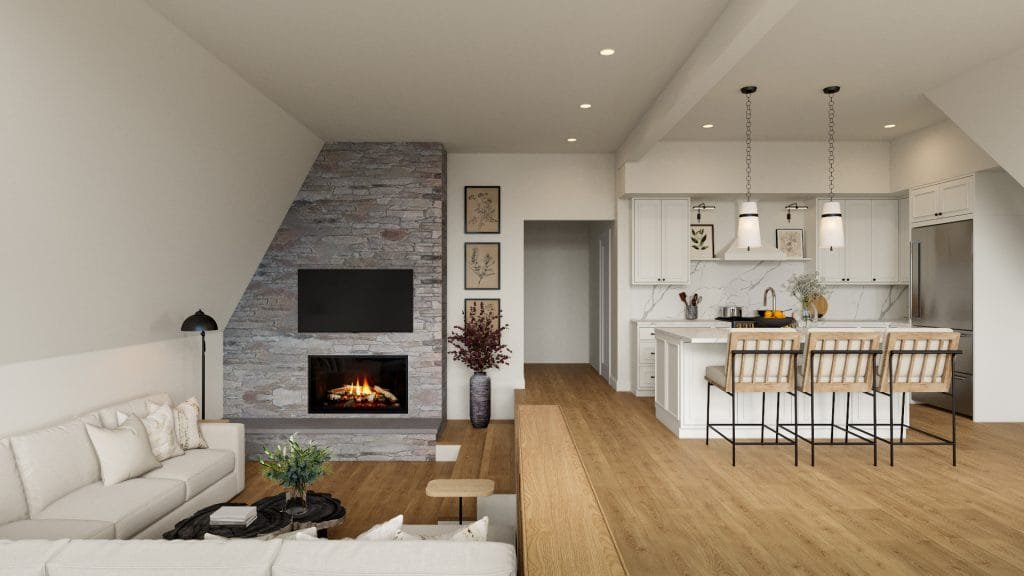 A-frame interior design by Decorilla