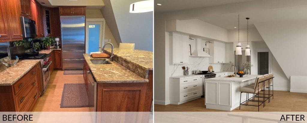 Kitchen before and after design by Decorilla