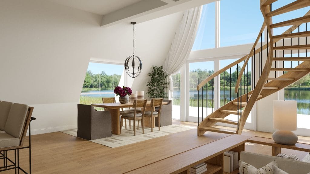 A-frame home dining room decorating ideas by Decorilla