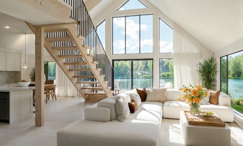 Before & After: Contemporary A-Frame Interior Design