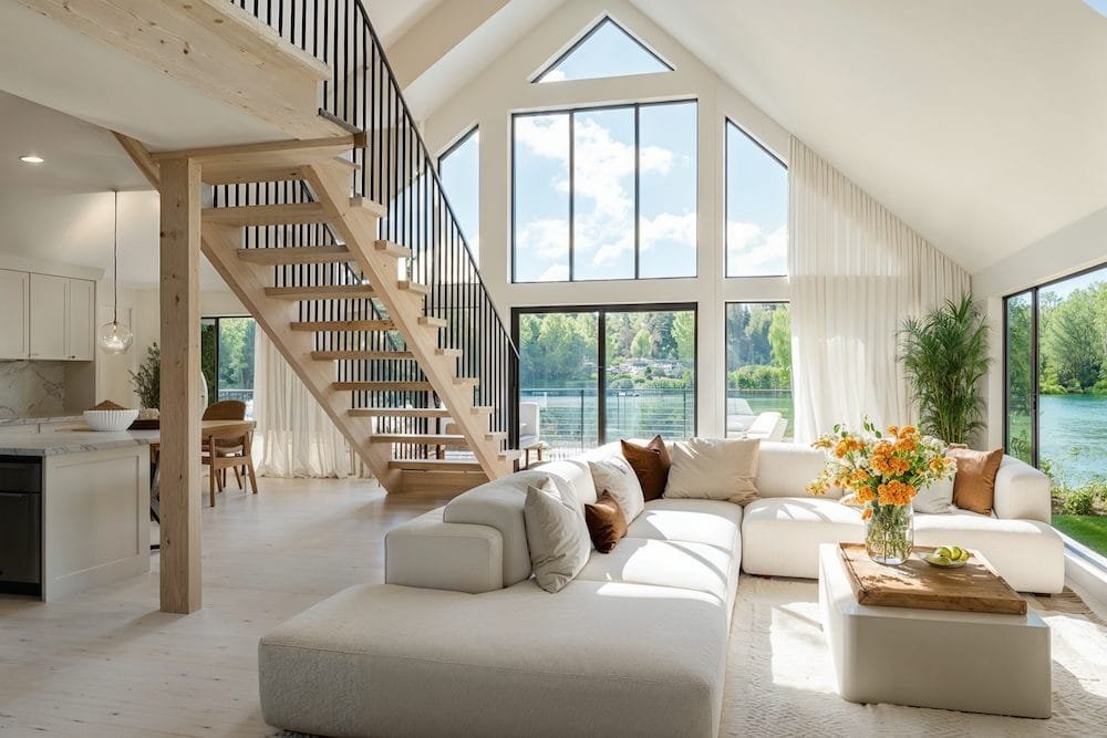 Before & After: Contemporary A-Frame Interior Design