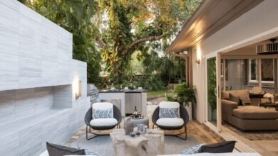 قبل وبعد: فناء عضوي حديث وديكور بجانب المسبح