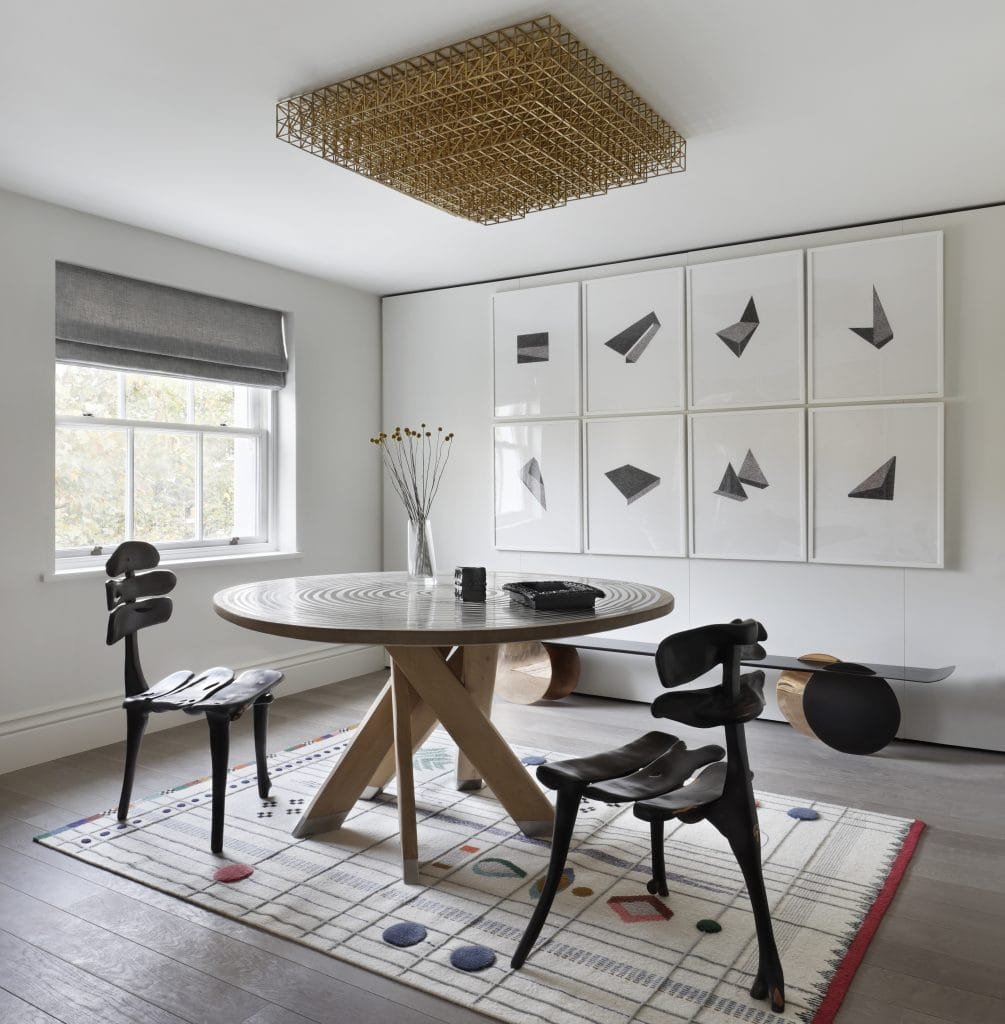 Eclectic dining room new light trends by DECORILLA designer, Catherine W.