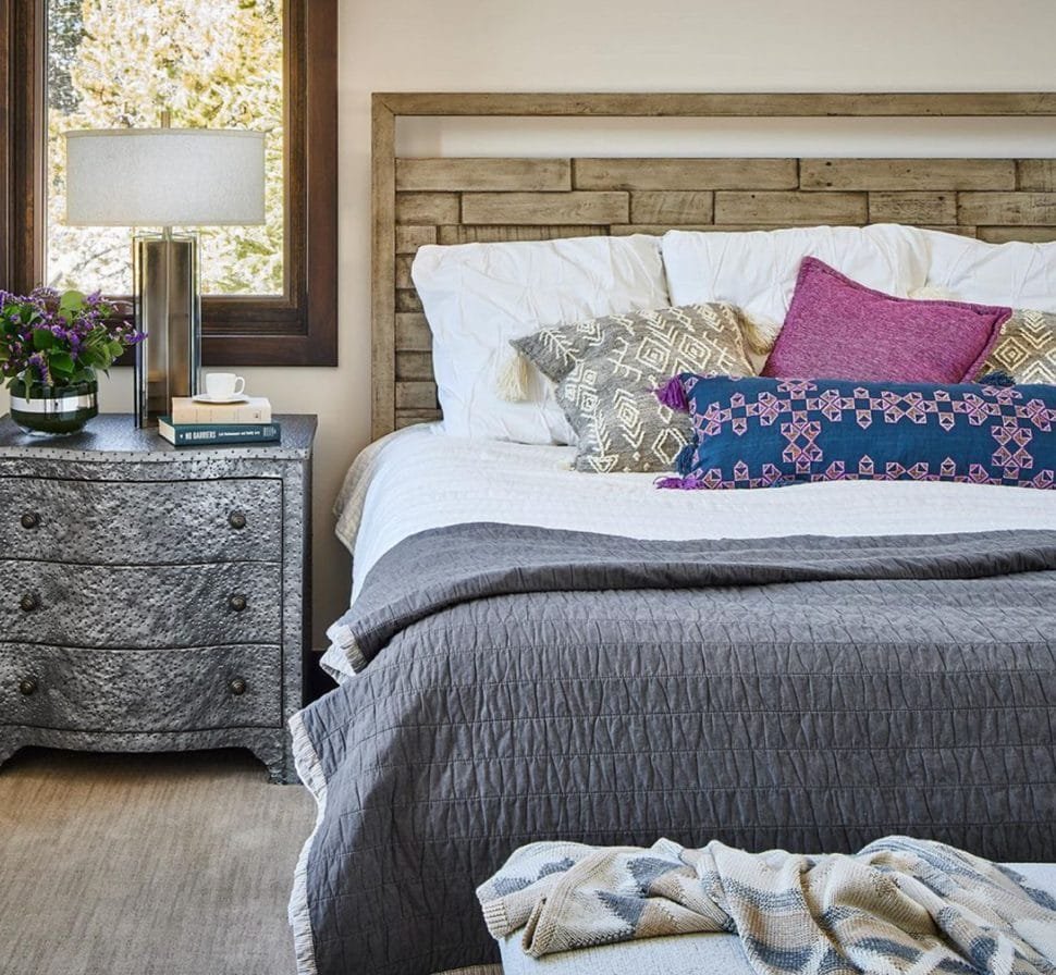 Types of Bed Frames – Rustic Bedroom Ambience by Decorilla Designer Amanda B.